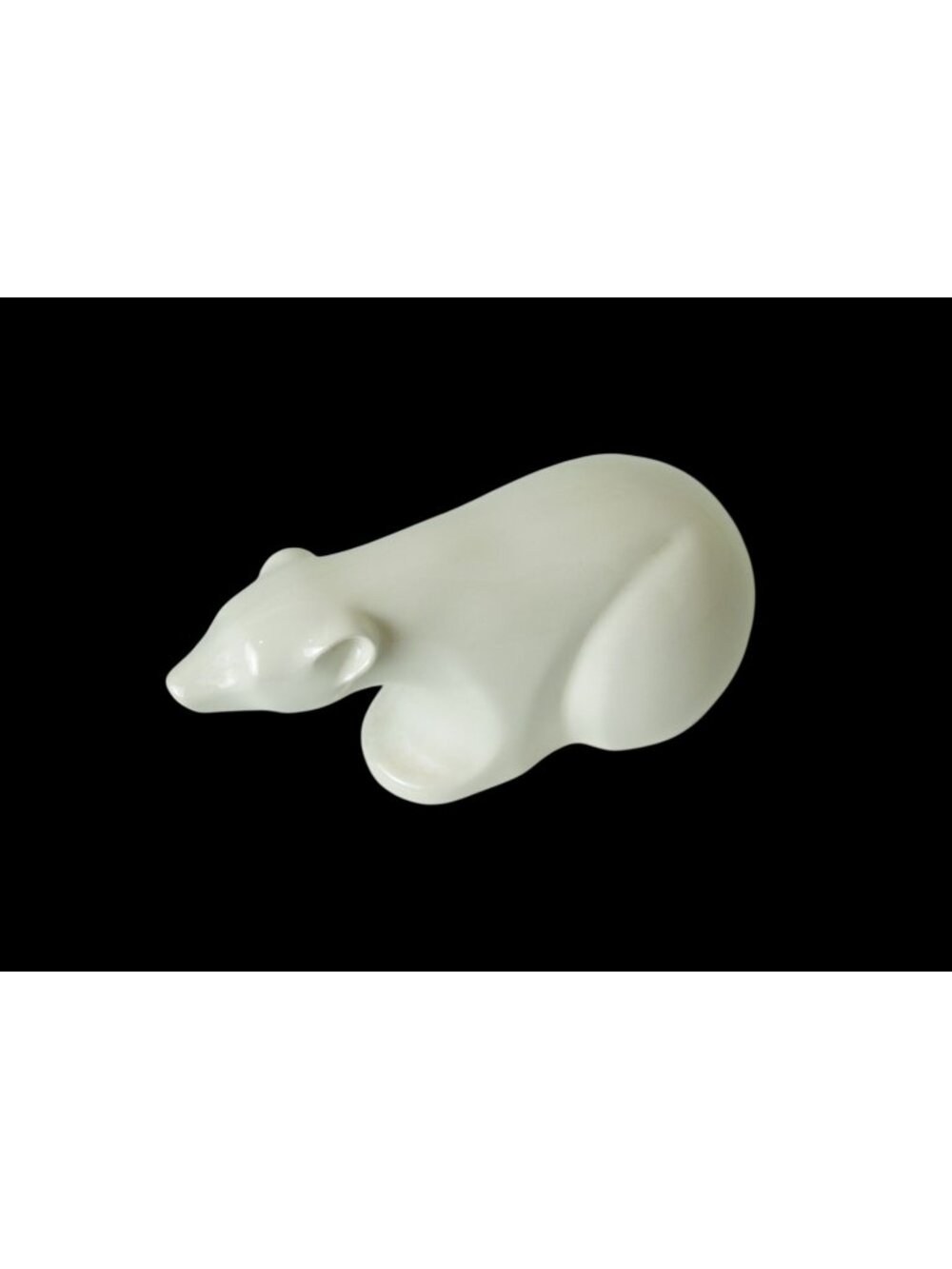 Vintage Northern Pottery Canada White Polar Bear Ceramic Figurine 6.7"